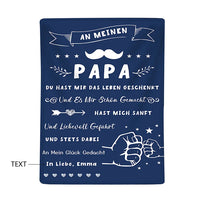 Personalisierbarer Text Faust Decke - An meinen Papa- Geschenk für Vater