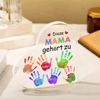 Personalisierte 1-6 Namen Acryl-Deko Diese Mama gehört zu Schreibtischdekoration für Mutter