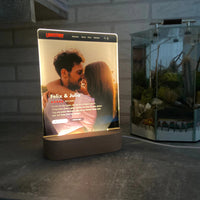 Personalisierte Acryltafel mit LED - Eure Lovestory