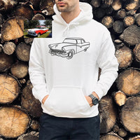 Foto-Portrait-Hoodie, gedruckter Portrait-Umriss-Motorrad-Hoodie im Taschenformat, individuelles Line-Art-Geschenk für Biker