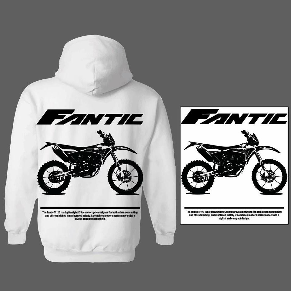 Personalisiertes Motorrad-Foto-T-Shirt & Hoodie – Individuelles Design mit Name & Bike, Schwarz-Weiß-Druck für Biker