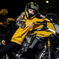 Zweifarbiger Hoodie mit Motorrad-Stickerei – Das perfekte Geschenk für Biker 🏍️