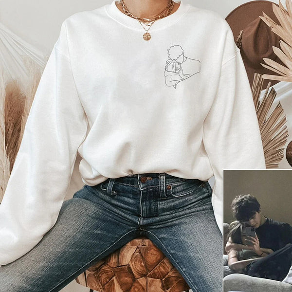 Sweatshirt mit individuellem Druck. Sweatshirt mit individuellem Foto