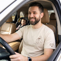 Personalisiertes Papa-Fotoshirt – Besticktes Porträt von Papa & Kindern – Individuelles Erinnerungsgeschenk zum Vatertag