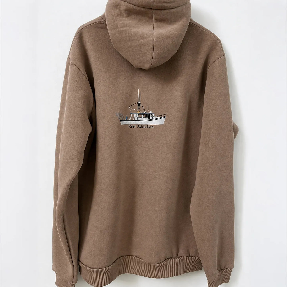 Bestickter Hoodie mit individuellem Bootsbild - personalisierter Hoodie für Bootsbesitzer & Kapitäne