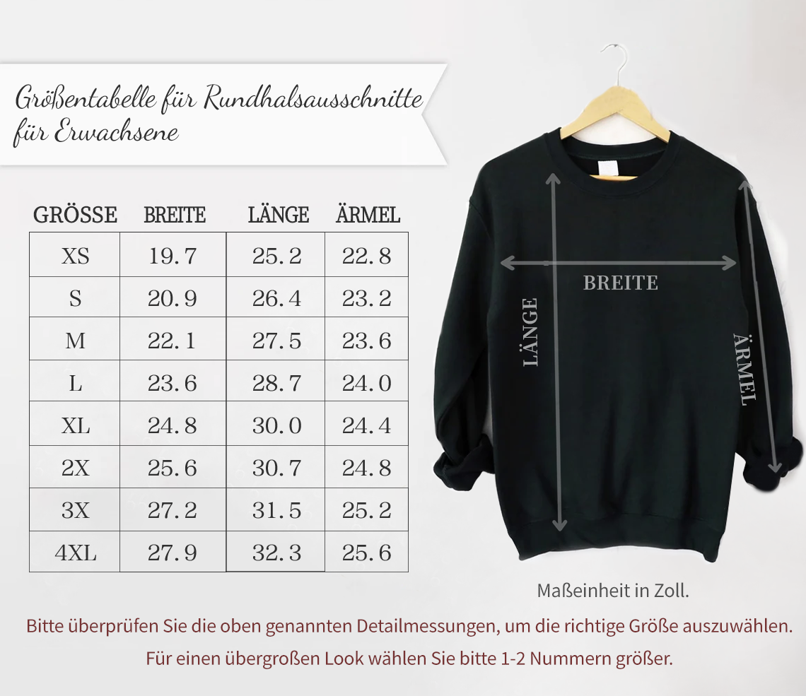 Papas Liebe hält ewig – Personalisiertes besticktes Sweatshirt zum Vatertag