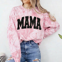 Personalisiertes Pailletten-Sweatshirt MAMA mit Glitzerbuchstaben im Vintage-Stil – das perfekte Muttertagsgeschenk für Mama