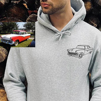 Individuell Bestickter Auto-Hoodie Geschenk für Autoliebhaber