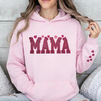 Sweat-shirt brodé pailleté avec application, t-shirt personnalisé "Maman", cadeau pour maman 
