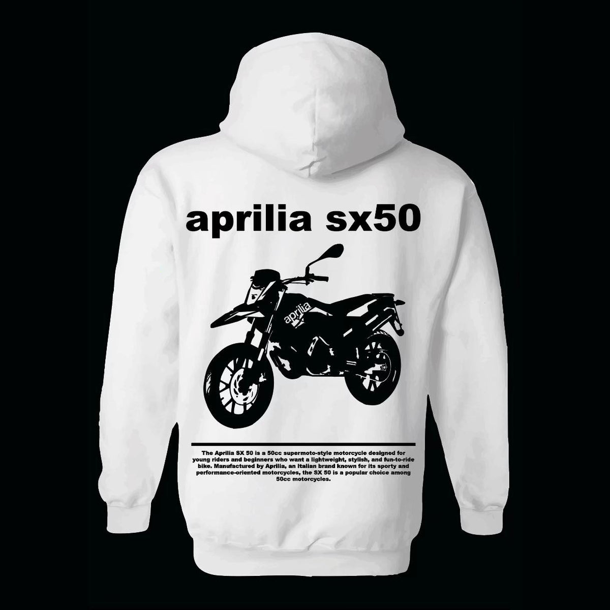 Personalisiertes Motorrad-Foto-T-Shirt & Hoodie – Individuelles Design mit Name & Bike, Schwarz-Weiß-Druck für Biker