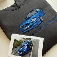 Sweat à capuche de voiture brodé personnalisé, le cadeau parfait pour les amateurs de voitures. Sweat-shirt brodé personnalisé, cadeau papa