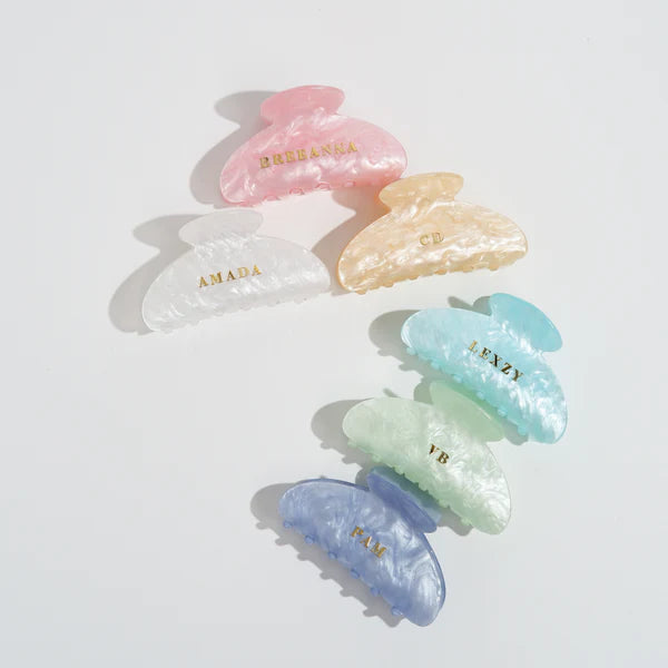 Personalisierte Haarspangen-Klaue – Haarspange mit individuellem Namen, Haarspange für Hochzeiten, Haarnadeln für Brautjungfern, Haar-Accessoire für Geburtstagspartys, Haarspange mit Initiale