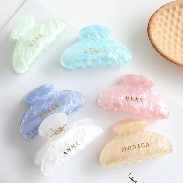 Personalisierte Haarspangen-Klaue – Haarspange mit individuellem Namen, Haarspange für Hochzeiten, Haarnadeln für Brautjungfern, Haar-Accessoire für Geburtstagspartys, Haarspange mit Initiale