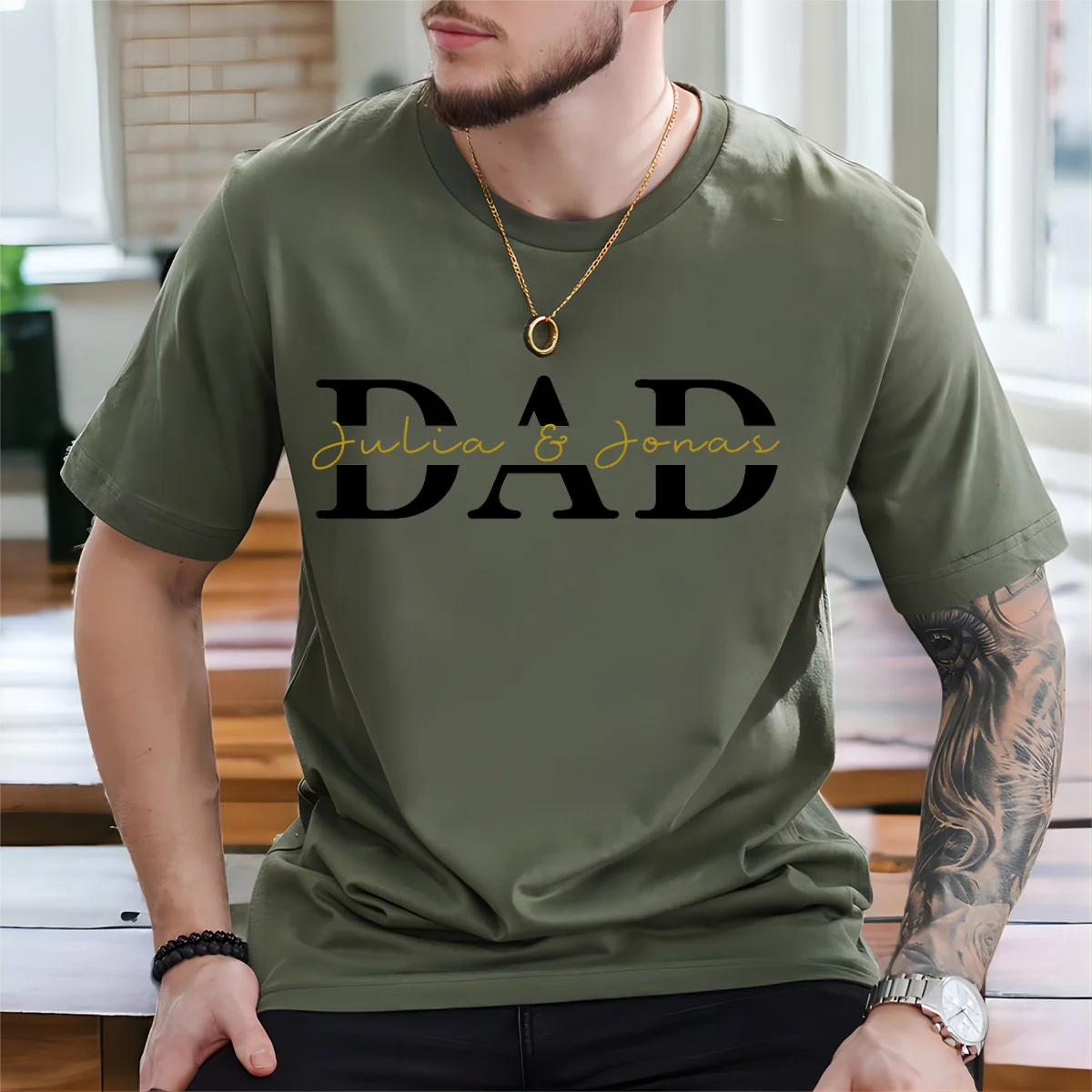 Bester Papa aller Zeiten - Personalisiertes Cooles Papa-Sweatshirt - Alles Gute zum Vatertag