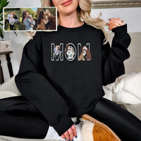 Sweatshirt/Hoodie mit individueller Foto-Porträtstickerei, Geschenk für Mama/Familie