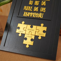 Personalisierte Muttertag Puzzle Zeichen | Mama Du bist das Puzzle, das uns zusammenhält | Muttertag Geschenk