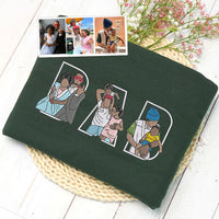 Sweatshirt/Hoodie mit individueller Foto-Porträtstickerei, Geschenk für Mama/Familie