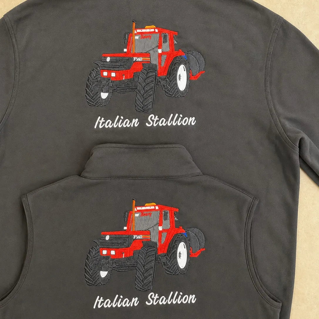 Bestickte Softshell-Weste mit individuellem Traktorenmotiv - Geschenk für Landwirte & Traktorenliebhaber