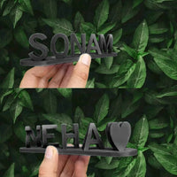 Double Name Illusion Love imprimé en 3D pour de jolis cadeaux