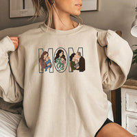 Sweatshirt/Hoodie mit individueller Foto-Porträtstickerei, Geschenk für Mama/Familie