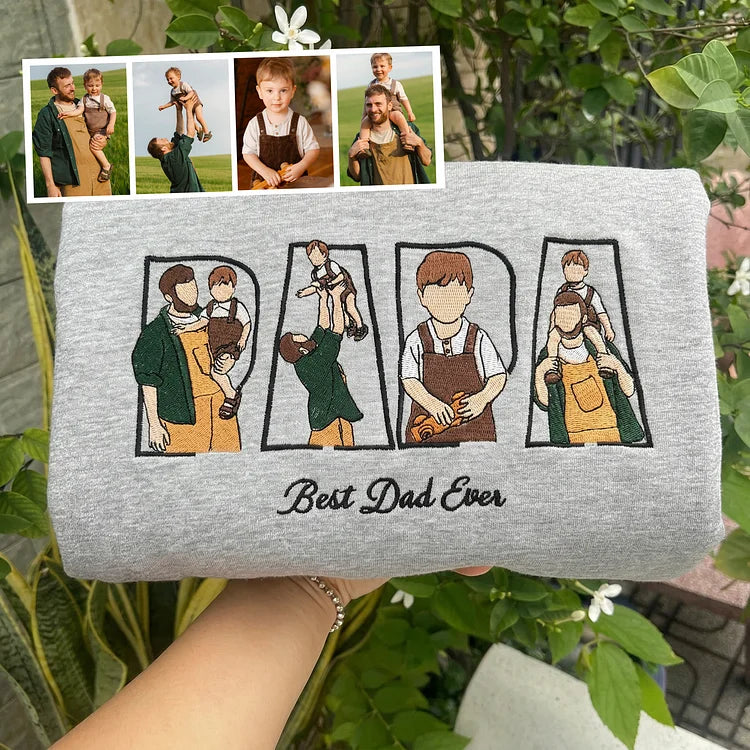 👨‍👩‍👧‍👦✨ Individuell besticktes Familien-Sweatshirt – Ein einzigartiges und herzerwärmendes Geschenk für Papa oder Mama