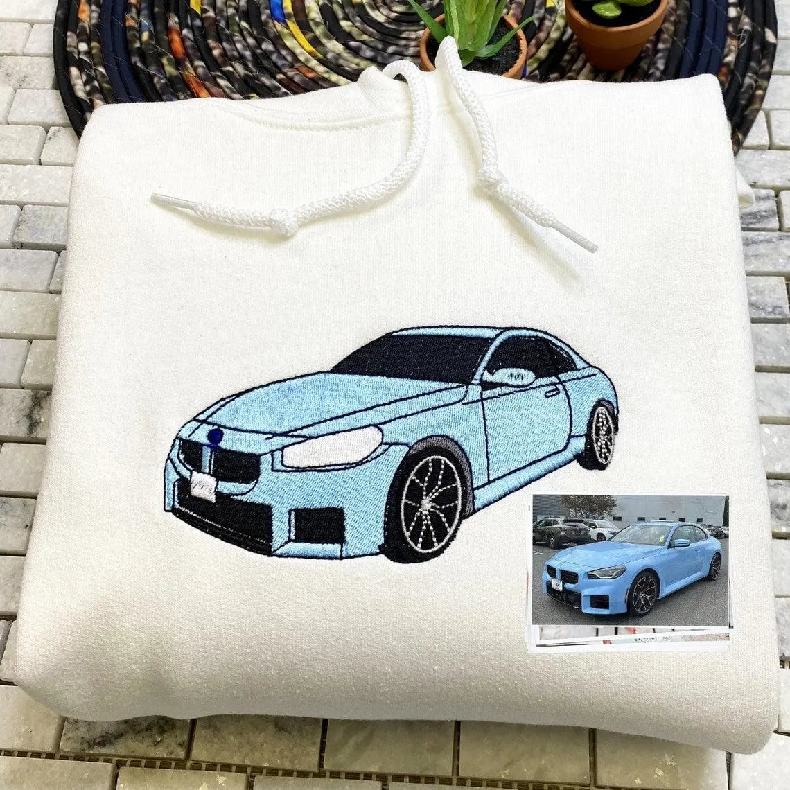 Sweat à capuche de voiture brodé personnalisé, le cadeau parfait pour les amateurs de voitures. Sweat-shirt brodé personnalisé, cadeau papa