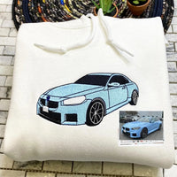 Sweat à capuche de voiture brodé personnalisé, le cadeau parfait pour les amateurs de voitures. Sweat-shirt brodé personnalisé, cadeau papa