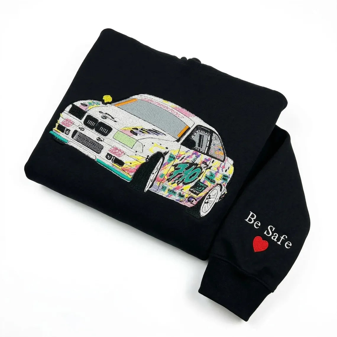 Sweat à capuche de voiture brodé personnalisé, le cadeau parfait pour les amateurs de voitures. Sweat-shirt brodé personnalisé, cadeau papa