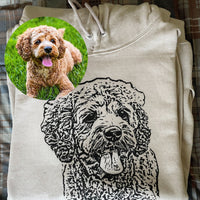 HaustierPortrait Hoodie, Hoodie Hundegesicht, personalisierter Hoodie, Hundeliebhaber Geschenk, Haustierportrait vom Foto