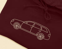 Individuell mit dem Auto bestickter Foto-Hoodie, Umriss-Autoporträt vom Foto-Pullover, personalisierter Skizzen-Paar-Hoodie