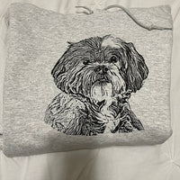 HaustierPortrait Hoodie, Hoodie Hundegesicht, personalisierter Hoodie, Hundeliebhaber Geschenk, Haustierportrait vom Foto