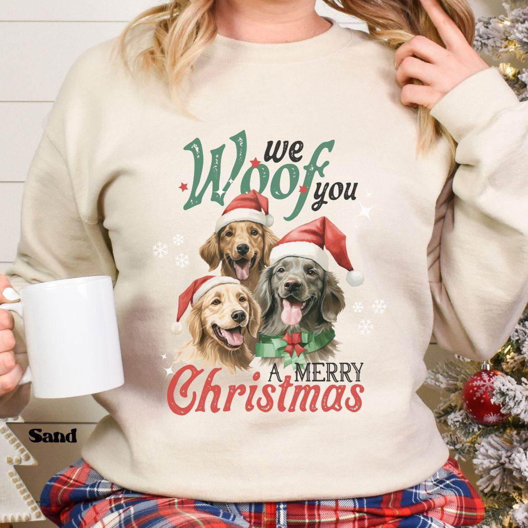 Vintage-Design Golden Retriever mit Weihnachtsmütze Weihnachts-Sweatshirt, Retriever-Mutter-Geschenk für Hundemama