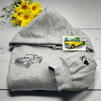 Personalisierter Auto-Hoodie, Auto-Sweatshirt, bestickter, individueller Foto-Hoodie