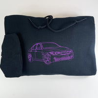 Benutzerdefiniertes Auto mit Foto, besticktes Sweatshirt, personalisiertes besticktes Auto mit Foto, Kapuzenpullover, besticktes Auto