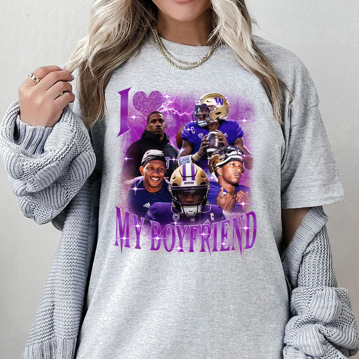 Benutzerdefiniertes Bootleg-Rap-T-Shirt, I Love My Boyfriend-Foto-Shirt, 90er-Jahre-Grafik-T-Shirt, I Heart My Boyfriend-Shirt, Freundin-Shirt, Paar-Shirt