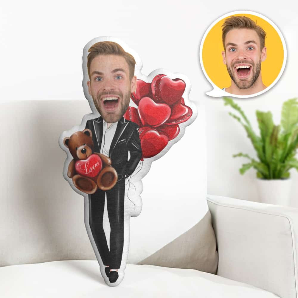 Coussin photo personnalisé, coussin cadeau personnalisé, coussin visage personnalisé, coussin de forme personnalisée cadeaux pour hommes