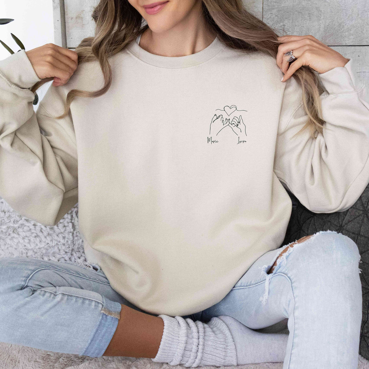 Bester Freund Sweatshirt, Personalisiertes Best Friends Sweatshirt, Bestie Shirt, BFF Sweatshirt, Beste Freundin Geschenk, Personalisiertes Besties Sweatshirt