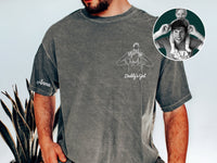 Comfort Colors Individuelles Foto-Shirt für Papa, Papa-Portrait besticktes Shirt vom Foto, Shirt für neuen Papa, Vatertagsgeschenke, Geschenk für Ehemann