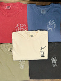 Besticktes Papa-Portrait-Shirt, Papa-Shirt mit Foto, Papa-T-Shirt, individuelle Vatertags-Shirts mit Bildern, Comfort Colors Shirt, Geschenke für neue Papas