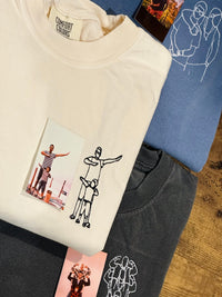 Besticktes Papa-Portrait-Shirt, Papa-Shirt mit Foto, Papa-T-Shirt, individuelle Vatertags-Shirts mit Bildern, Comfort Colors Shirt, Geschenke für neue Papas