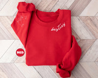 Personalisierter Besties Hoodie mit Namen am Ärmel für beste Freunde, passende Besties Trip Shirts, süßes Geburtstagsgeschenk für Freundin