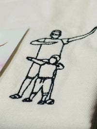 Besticktes Papa-Portrait-Shirt, Papa-Shirt mit Foto, Papa-T-Shirt, individuelle Vatertags-Shirts mit Bildern, Comfort Colors Shirt, Geschenke für neue Papas