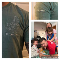 Comfort Colors Individuelles Foto-Shirt für Papa, Papa-Portrait besticktes Shirt vom Foto, Shirt für neuen Papa, Vatertagsgeschenke, Geschenk für Ehemann