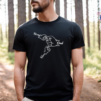 Gepersonaliseerd T-shirt 'Hold Your Hand' met individuele naam voor de beste vader 