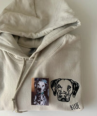 Bestickte T-Shirts, Sweatshirts und Hoodies mit individuellem Haustierporträt