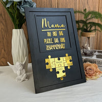 Personalisierte Muttertag Puzzle Zeichen | Mama Du bist das Puzzle, das uns zusammenhält | Muttertag Geschenk