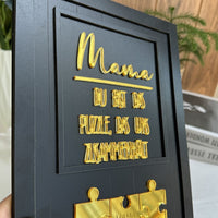 Personalisierte Muttertag Puzzle Zeichen | Mama Du bist das Puzzle, das uns zusammenhält | Muttertag Geschenk