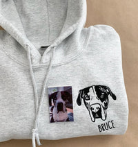 Bestickte T-Shirts, Sweatshirts und Hoodies mit individuellem Haustierporträt