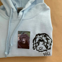 Bestickte T-Shirts, Sweatshirts und Hoodies mit individuellem Haustierporträt