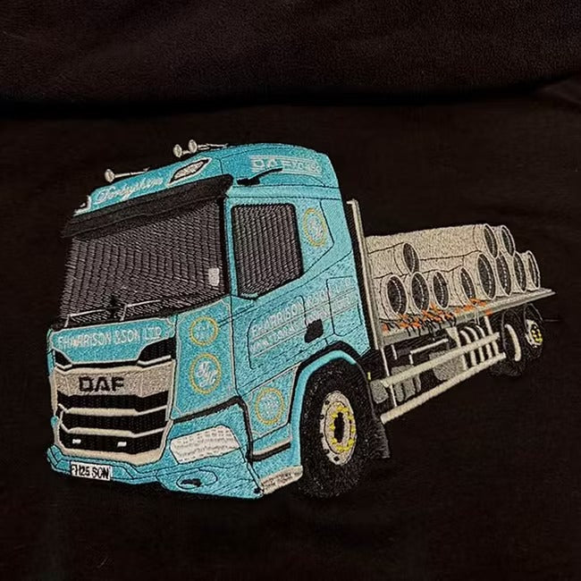 Personalisierte bestickte Truck/Auto-Hoodies – Geschenk für Autoliebhaber